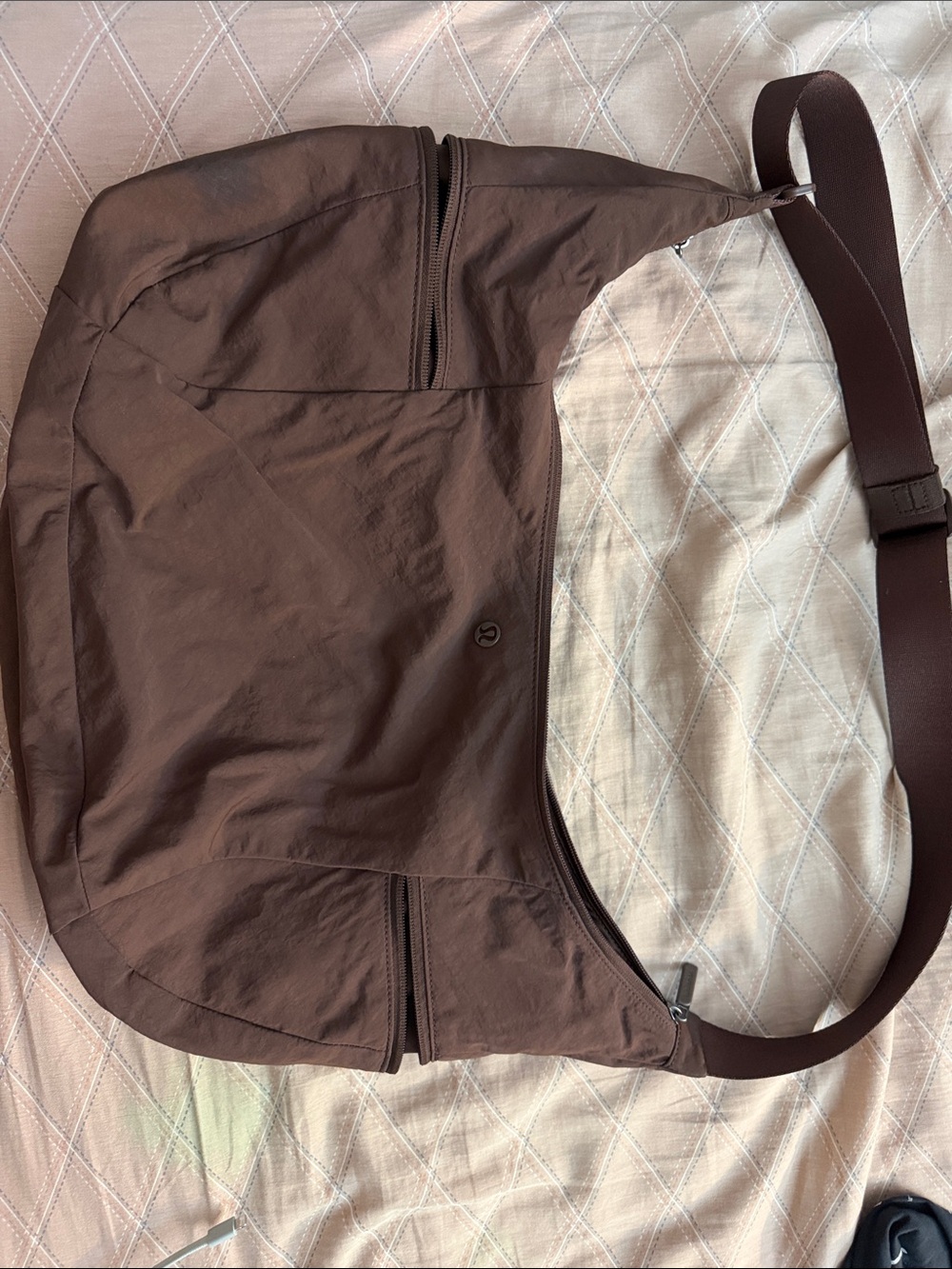 lululemon athletica Lava Brown Sling Messenger Bag